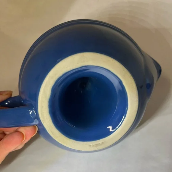 Le Creuset Stoneware Citrus Lemon Juicer Blue Glazed Reamer Excellent - Picture 5 of 6